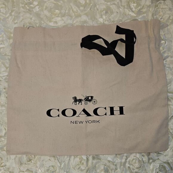 Coach Drawstring Dust Bag Gift Bag Storage Cover Bag 17" X 13" - Picture 2 of 6